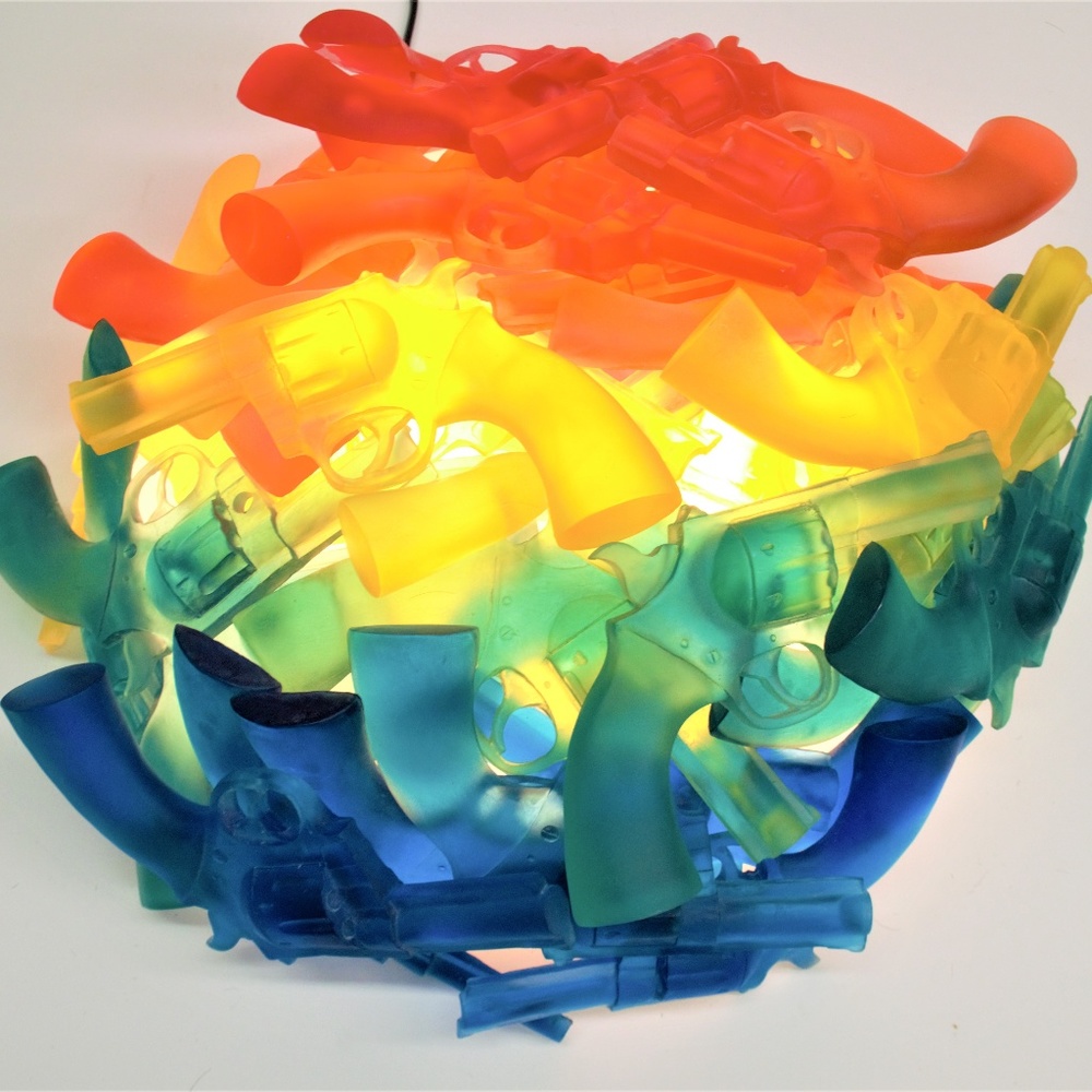 Gun Covered Wall Lamp Hanging lamp, plastic guns